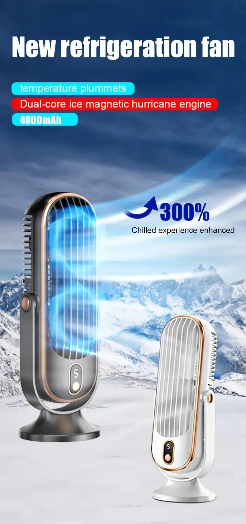 Portable USB Fan | 5 Speeds, 720° Swivel, Quiet Cool Breeze, Air Circulation, Indoor/Outdoor Use, Ideal For Home, Office, Travel