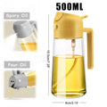 200/300/500ML Oil Air Pressure Double Nozzle Oil Spray Bottle Sprayer Kitchenware Oil Bottle Roasting Bottle Fitness Barbecue