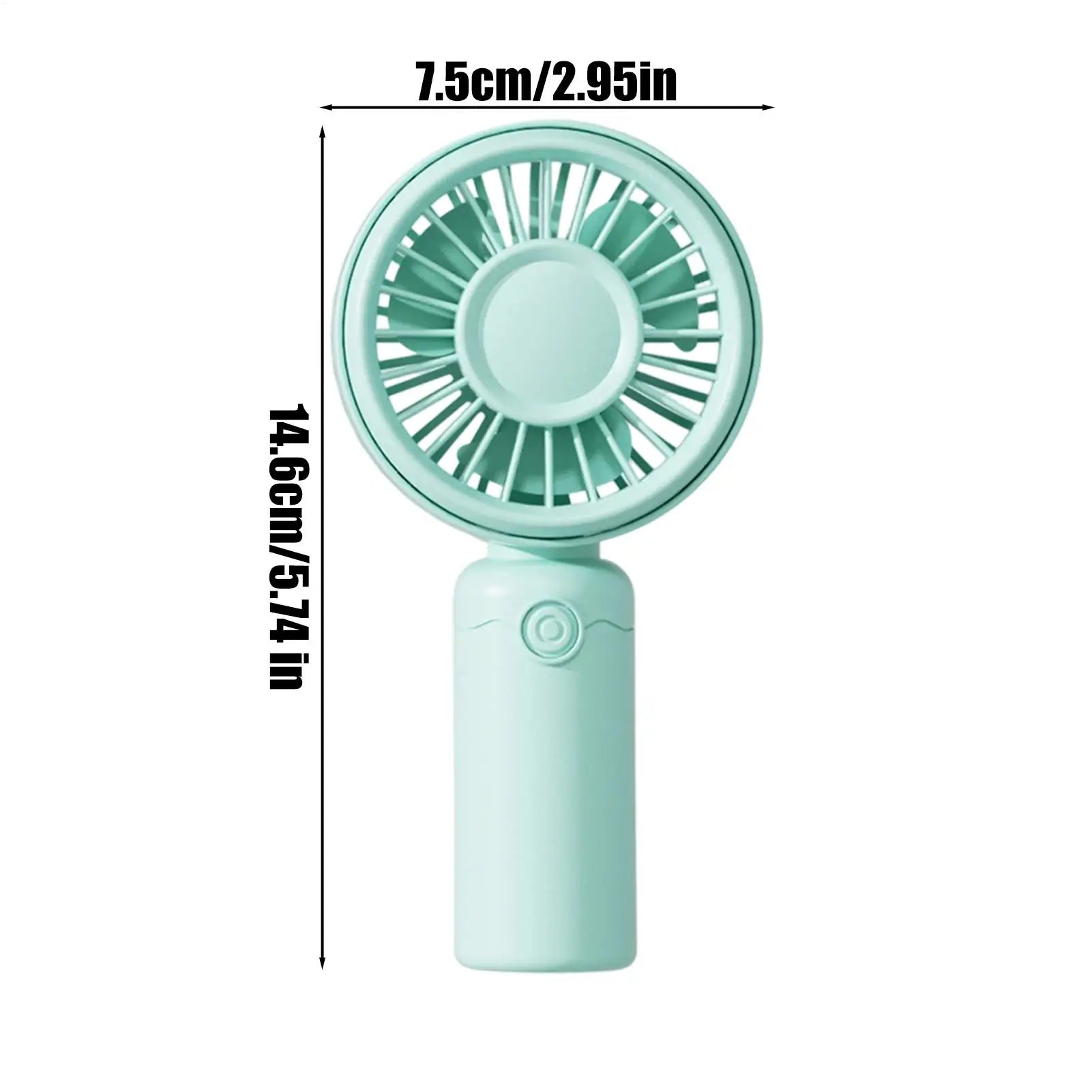 Portable Fan 3 Speed Adjustable Quiet USB Rechargeable Personal Hand Held Fan for Indoor Outdoor Home Office School Travel