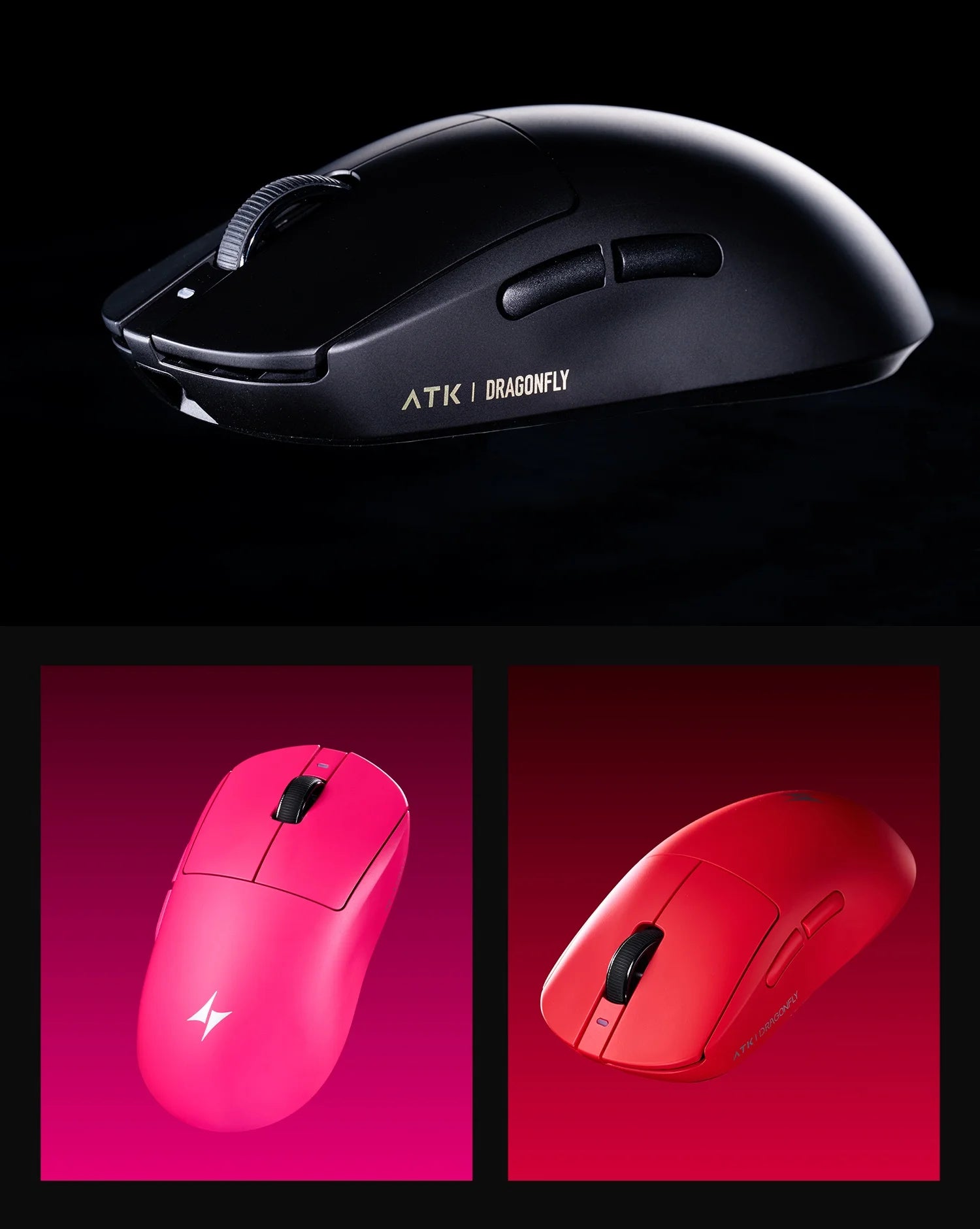ATK DragonFly A9 Air Ultimate Wireless Gaming Mouse PAW3950 Ultra 42000DPI 750IPS 8KHz RGB Ergonomic For Windows MacOs PC Gifts
