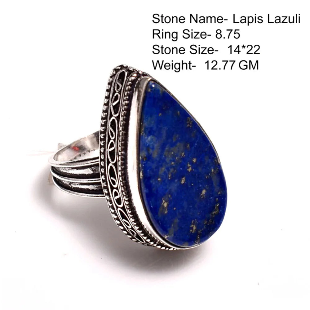 Women Lapis Lazuri Labradorite Ring