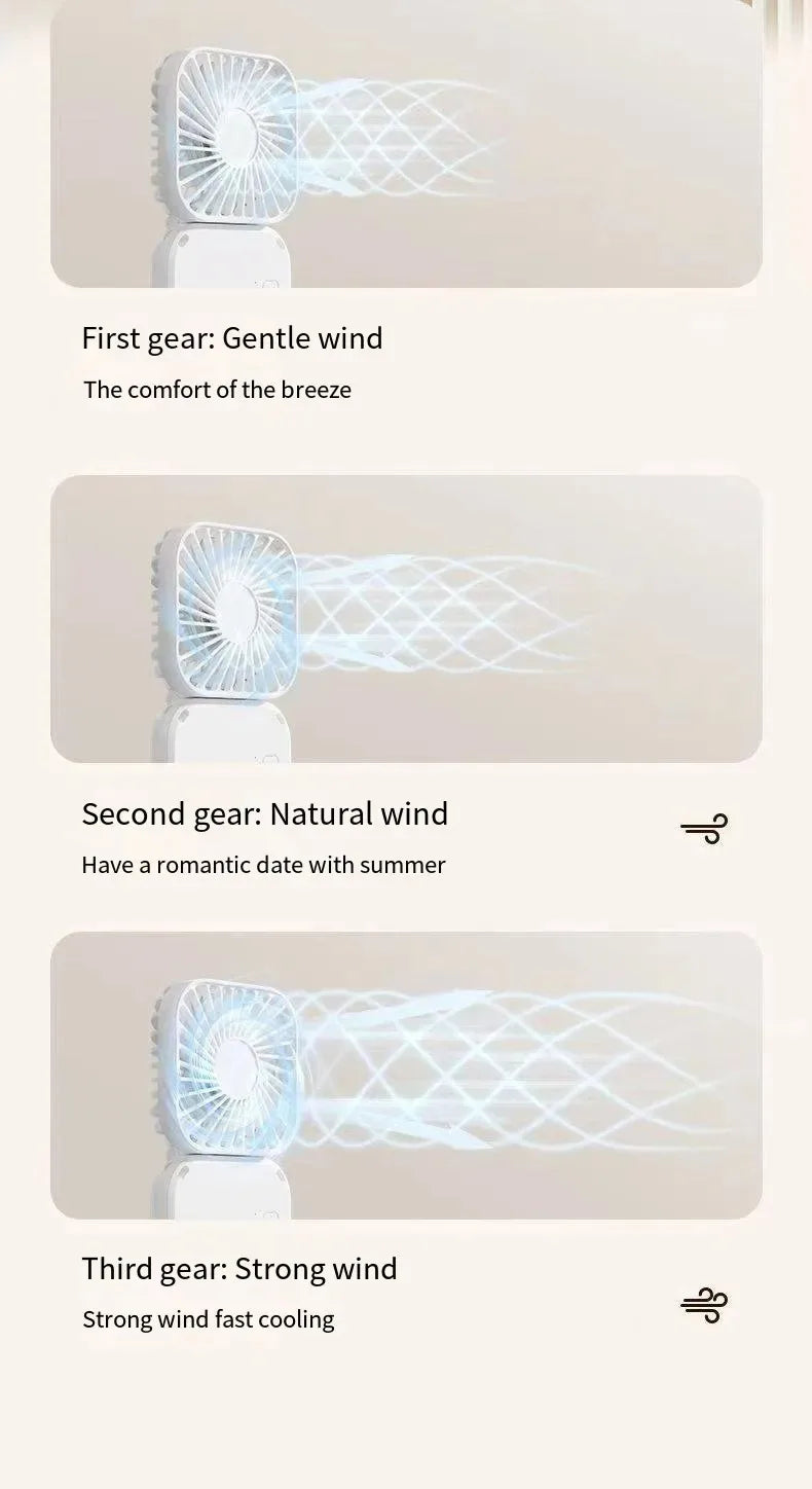 Portable Fan Super Mini Handheld Fan USB Rechargeable Fan Foldable Hand Held Small Pocket Fan