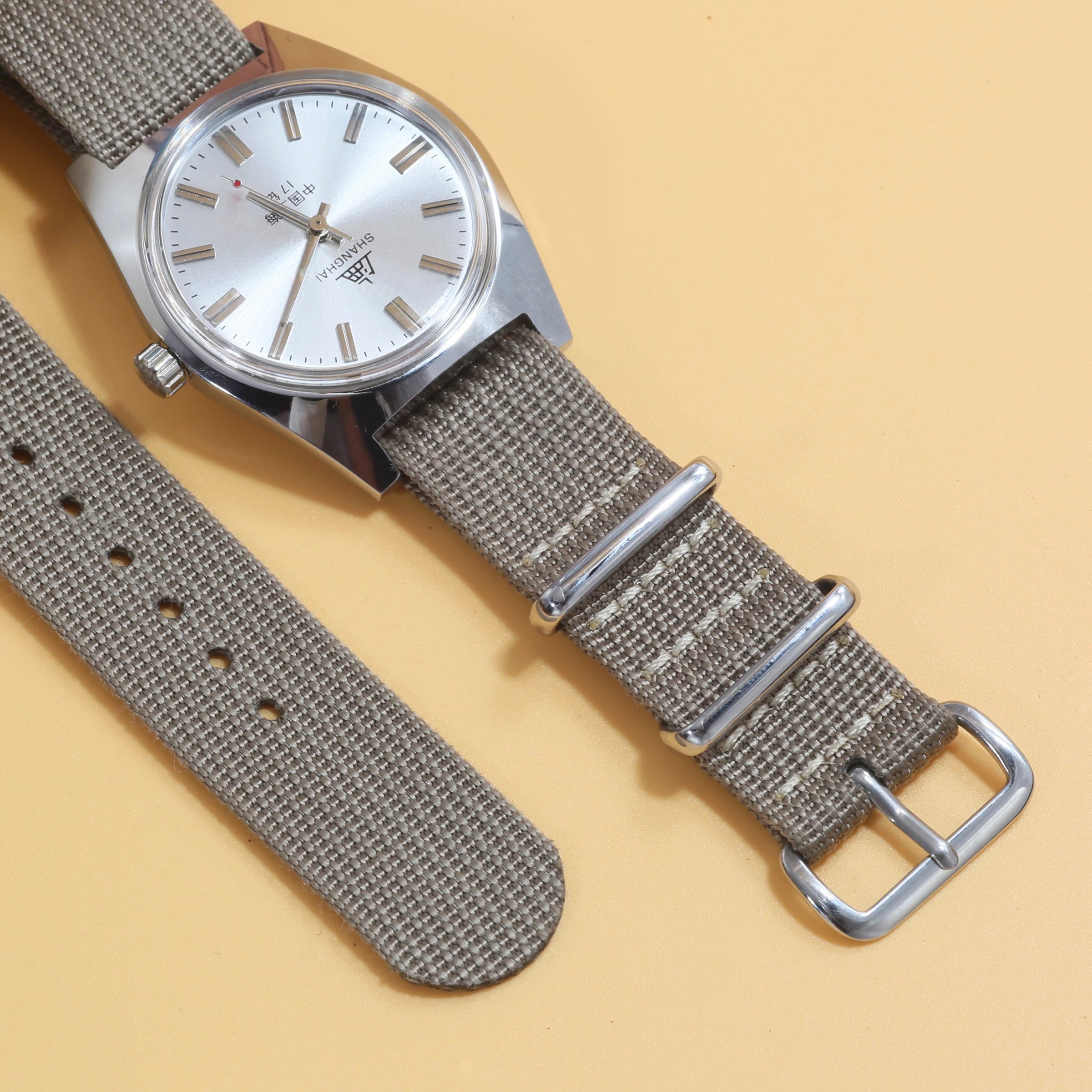 Shanghai 7120 Hand-Wind Mechanical Watch Men 36mm Retro Business Timepiece Classic Chinese Mechanical Watches