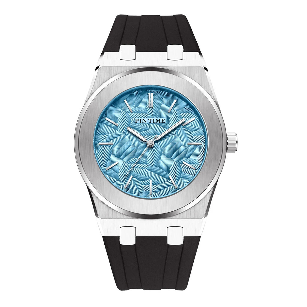 Classic versatile casual waterproof quartz men's silicone tape watch