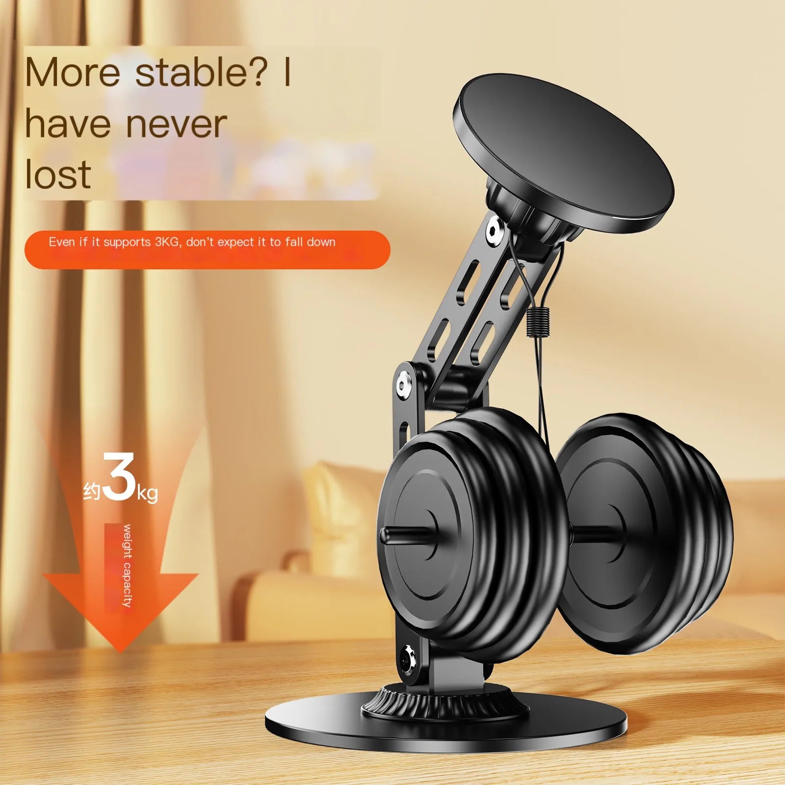 magnetic 360° Metal Desk Mobile Phone Holder Stand For iPhone iPad Adjustable Desktop Tablet Holder