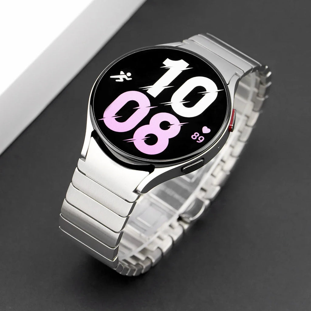 Titanium Color Strap for Samsung Galaxy Watch 7 6 5 4 40mm 44mm 6Classic 43/47mm 5Pro 45mm Luxury Stainless Steel Bracelet Band