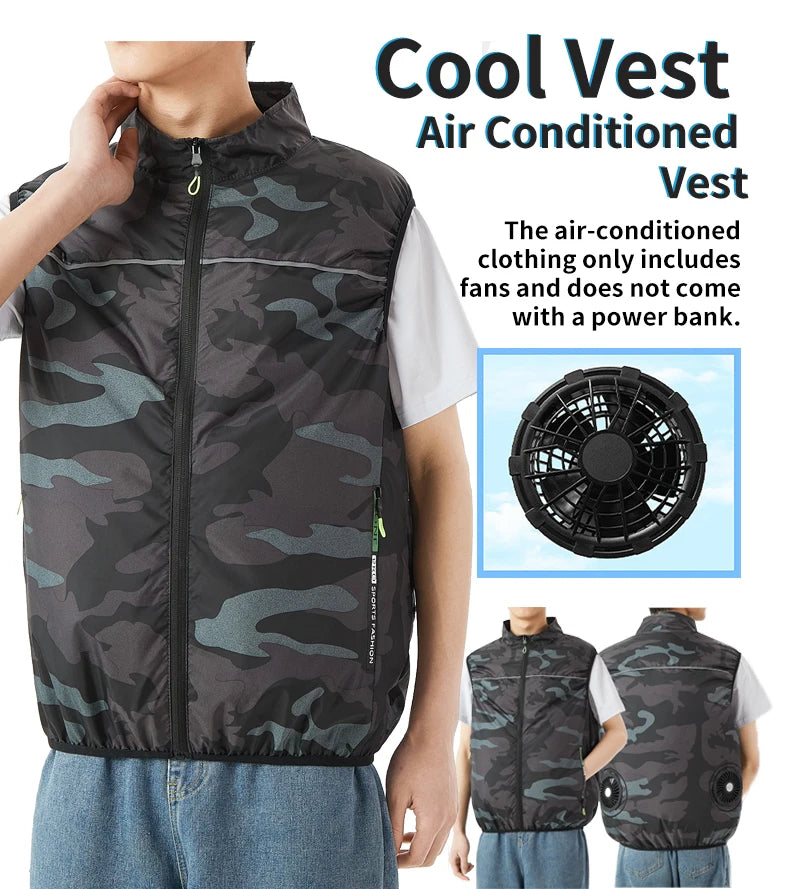 USB-Powered Cooling Vest: Unisex Summer Cooling Vest for Men and Women; Outdoor Cooling Vest for High-Temperature Environments