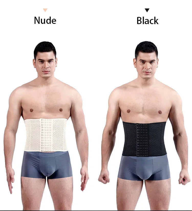 Men Slimming Body Shaper Waist Trainer Trimmer Belt Corset For Abdomen Belly Shapers Tummy Control Fitness Compression Shapewear