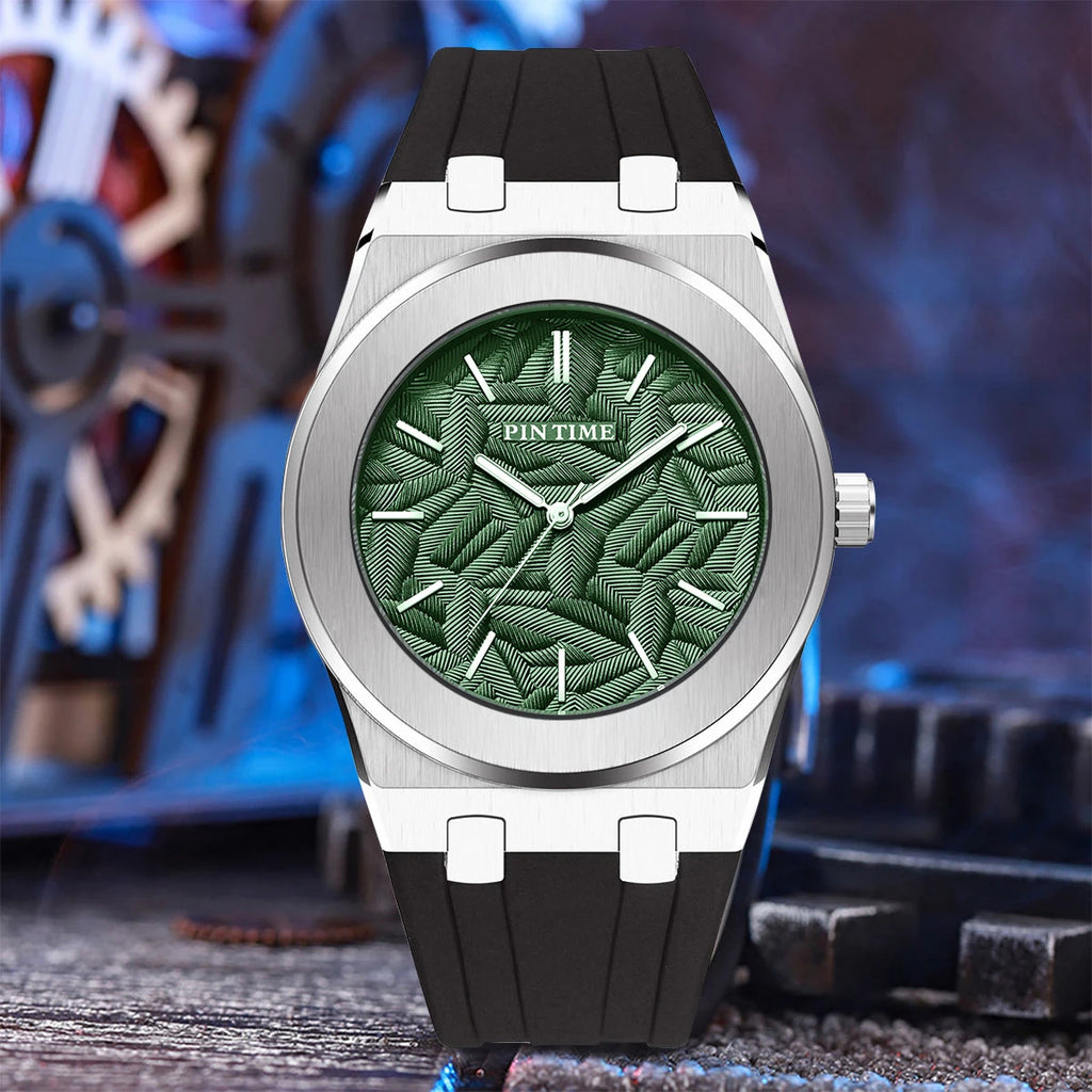 Classic versatile casual waterproof quartz men's silicone tape watch