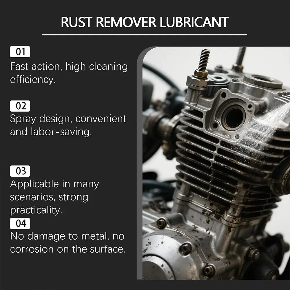 100ml Heavy-Duty Rust Remover Spray Deep Cleaning Rust Remover Lubricant For Metal Surfaces Restoration Multi-purpos Car Gadgets