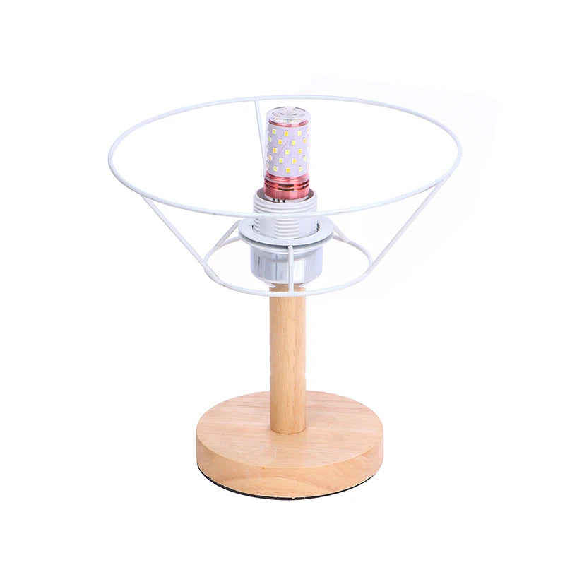 Lamp Lampshade Shade Wire Frame DIY Guard Ring Light Cage Holder Bulbpendant Drum Table Metal Vintage Cover Round Ceiling Iron