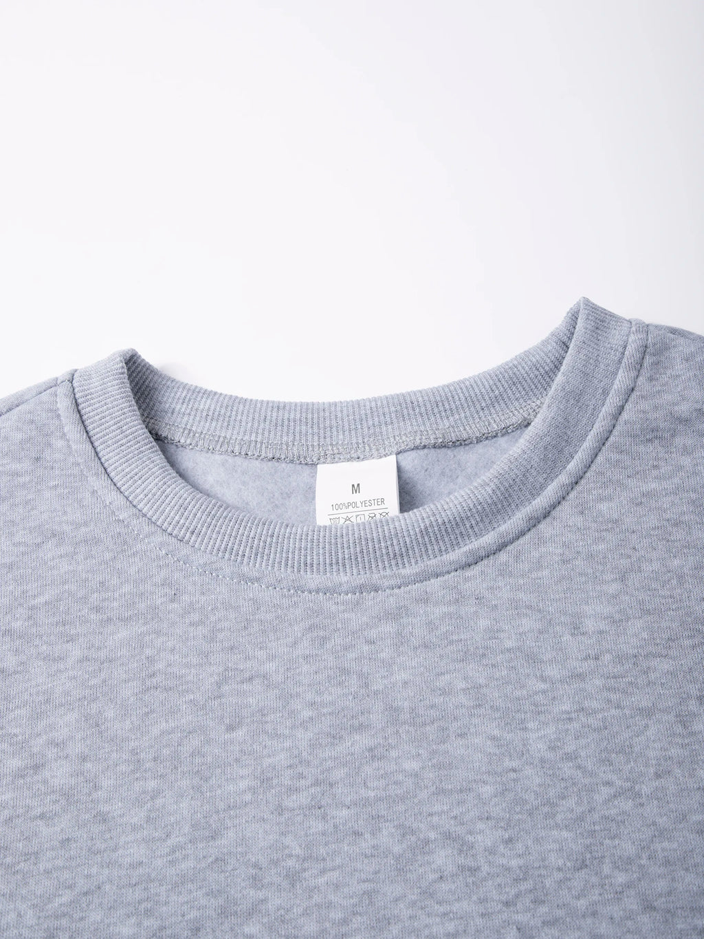 Men's Crew Neck Sweatshirts Solid Color Sweatwear Spring Outdoor Casual Daily Long Sleeve Pullover Hoodie Man Sportswear