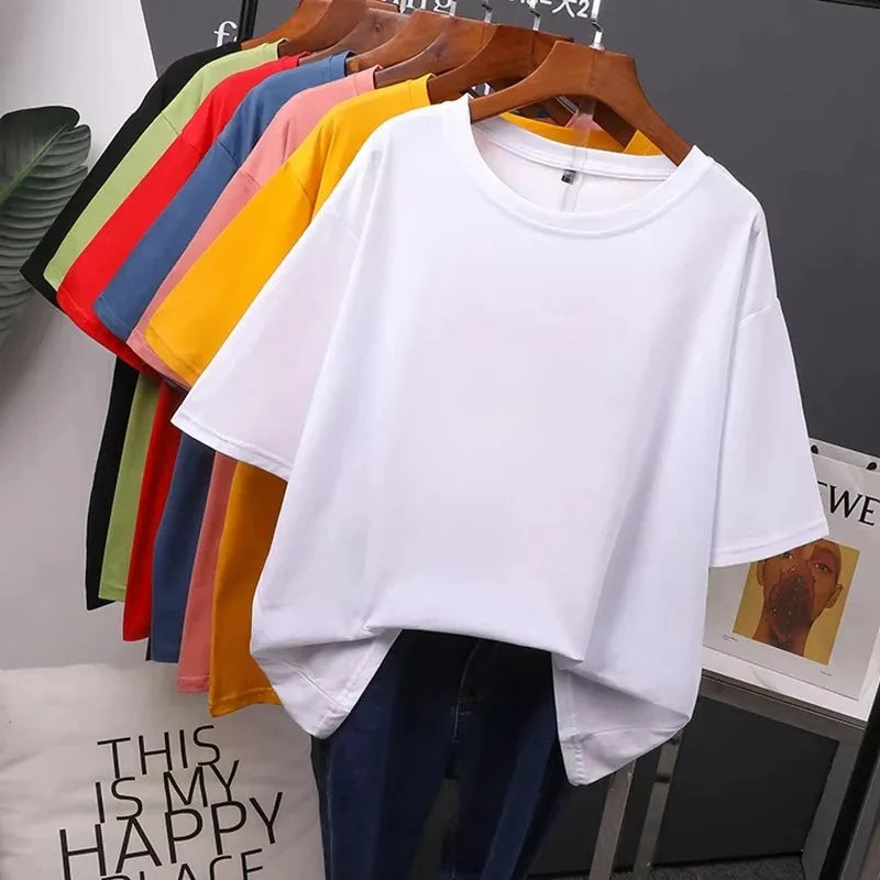 Men's Summer 100_ Cotton Fashion Sports Leisure Loose Golf Player Pattern Printed Round Neck Short Sleeve T-shirt Top Unisex