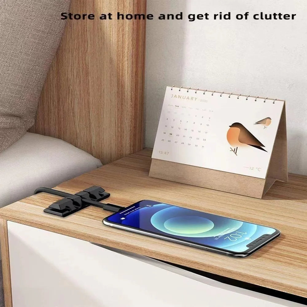 Silicone Cable Organizer USB Data Cable Winder Flexible Cable Management Cord Clips For Mouse Headphone Earphone Car Wire Holder