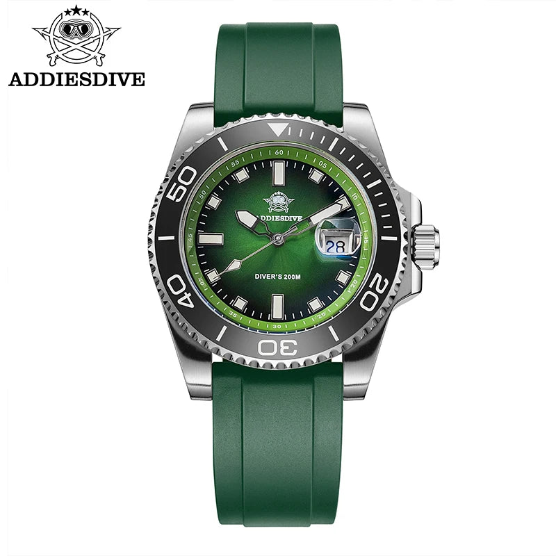 ADDIESDIVE 41mm Man Luxury Watch Japan 2115 Quartz Movement Watch Luminous 200m Waterproof 316L Stainless Steel Dive Watches