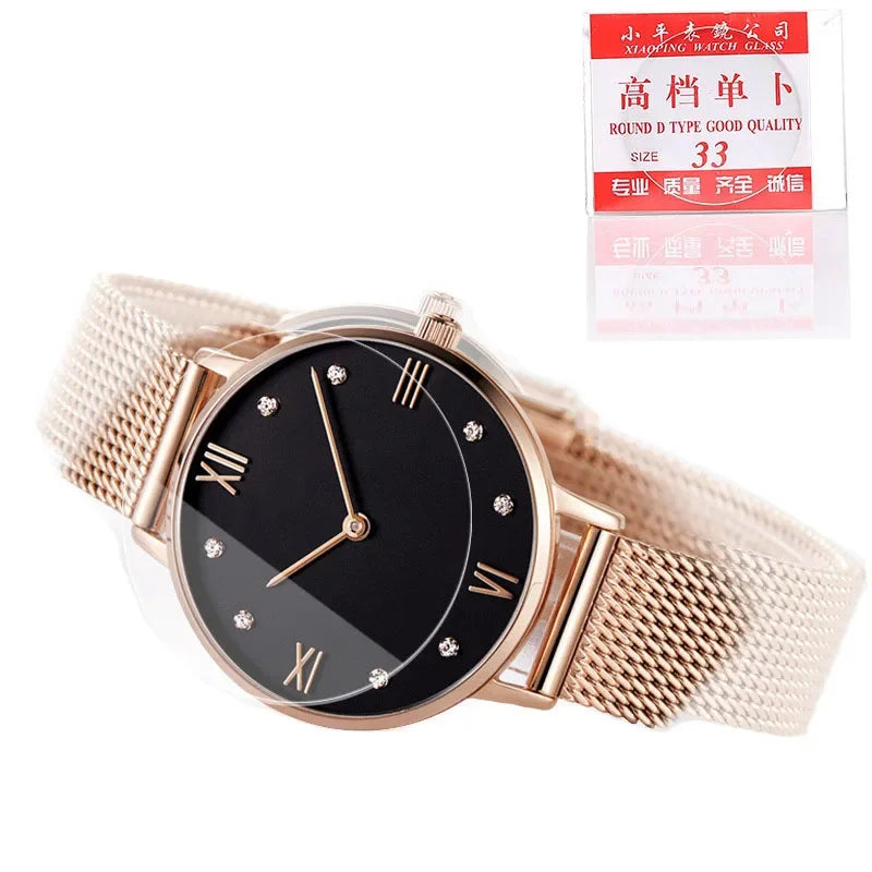 2pcs 3mm Thick Watch Crystal Mineral Glass Mirror Watch Parts 25mm - 40mm Diameter Round Watch Glass Watch Repair Tools