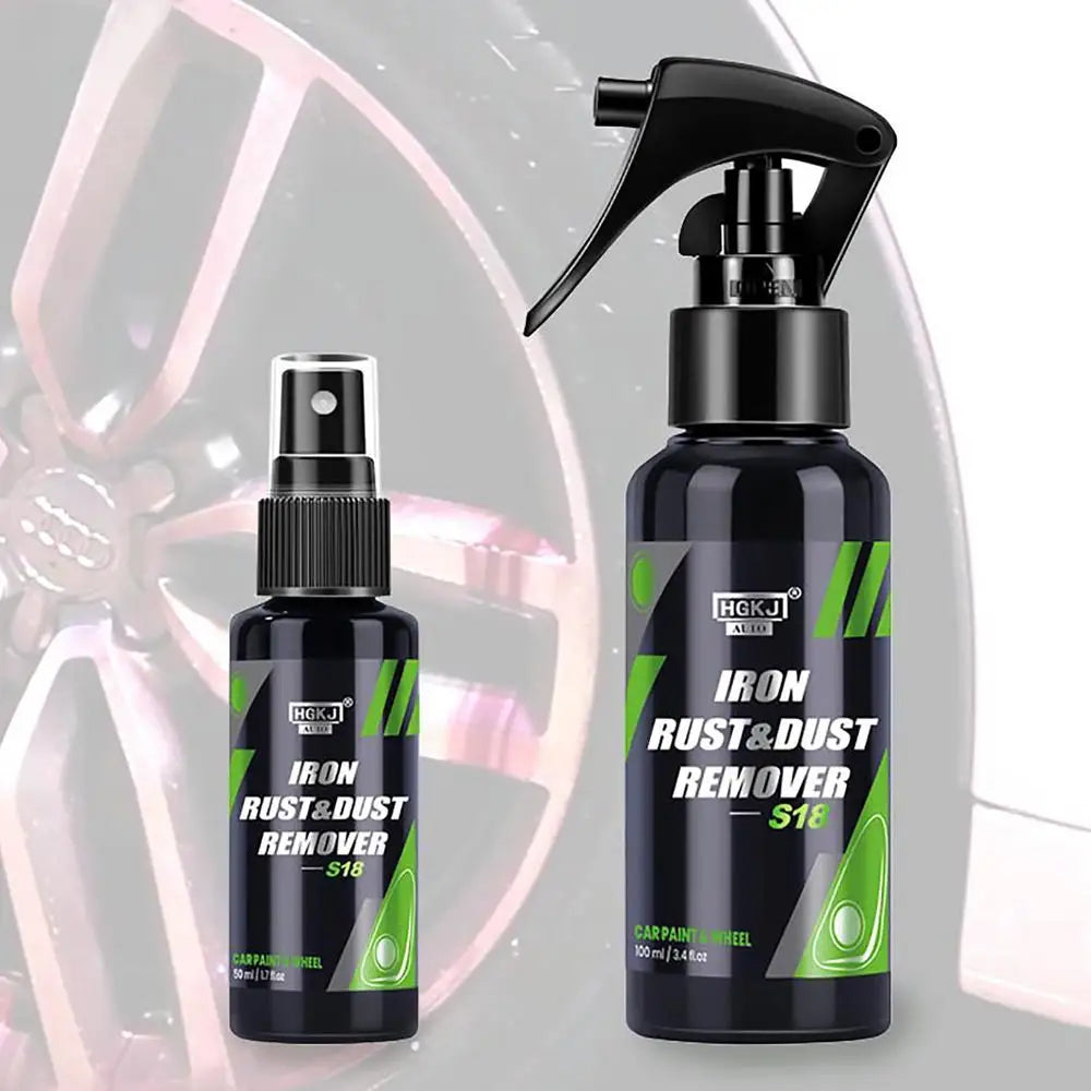 HGKJ S18 50/100/300ML Car Paint & Wheel Iron Particles Powder Rust & Dust Remover Auto Rim Metal Multi-Purpose Cleaning Spray