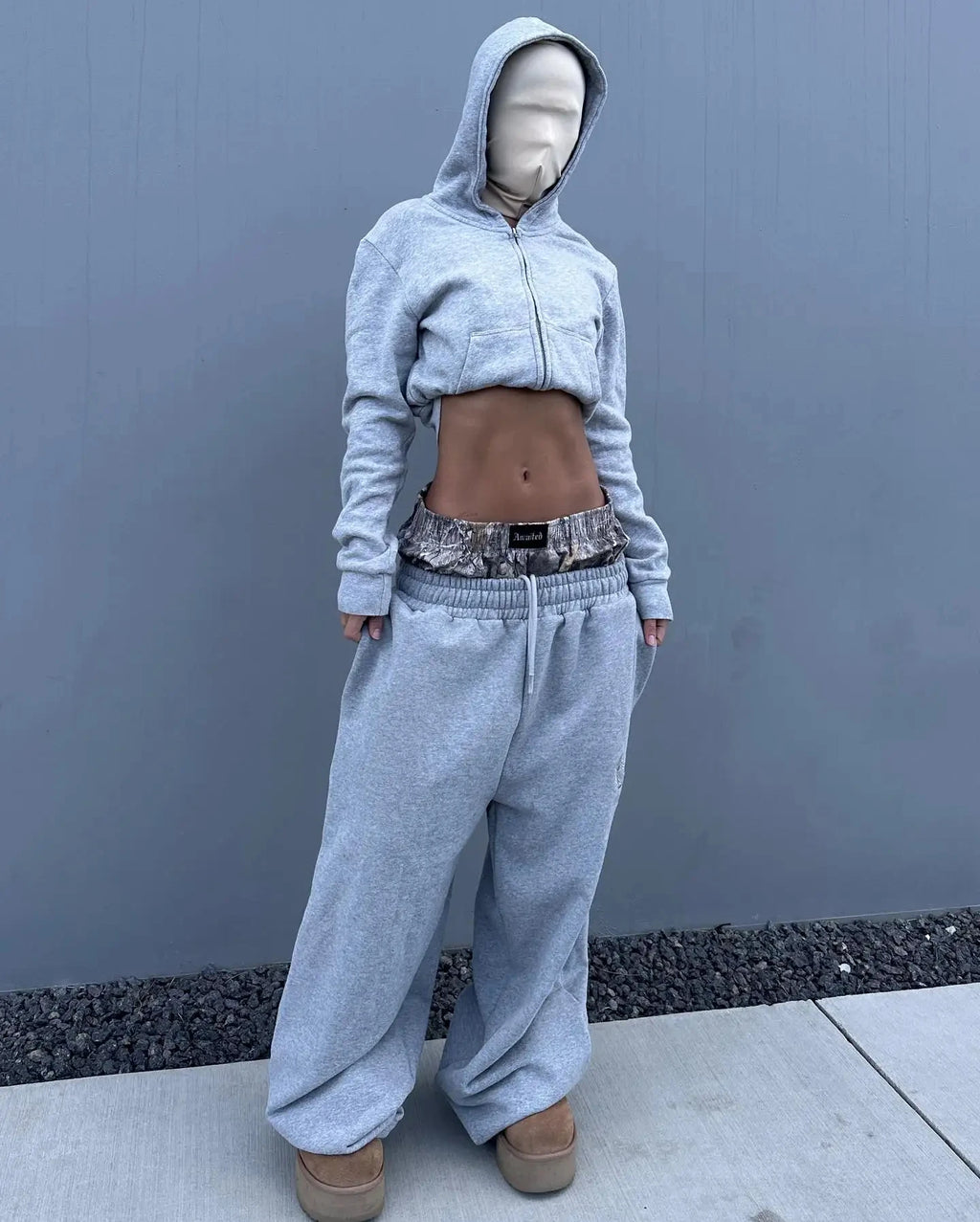 Y2K Retro Sweatpants Double Waisted Embroidered Camouflage Pattern Wide Leg Pants Men Clothes Goth Streetwear Unisex Baggy Pants