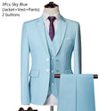 Suits For Men 3 Pieces Set Elegant Wedding  Fashion Classic Full Jackets Vest Pants Blazers Outfit 2025 Formal Costume