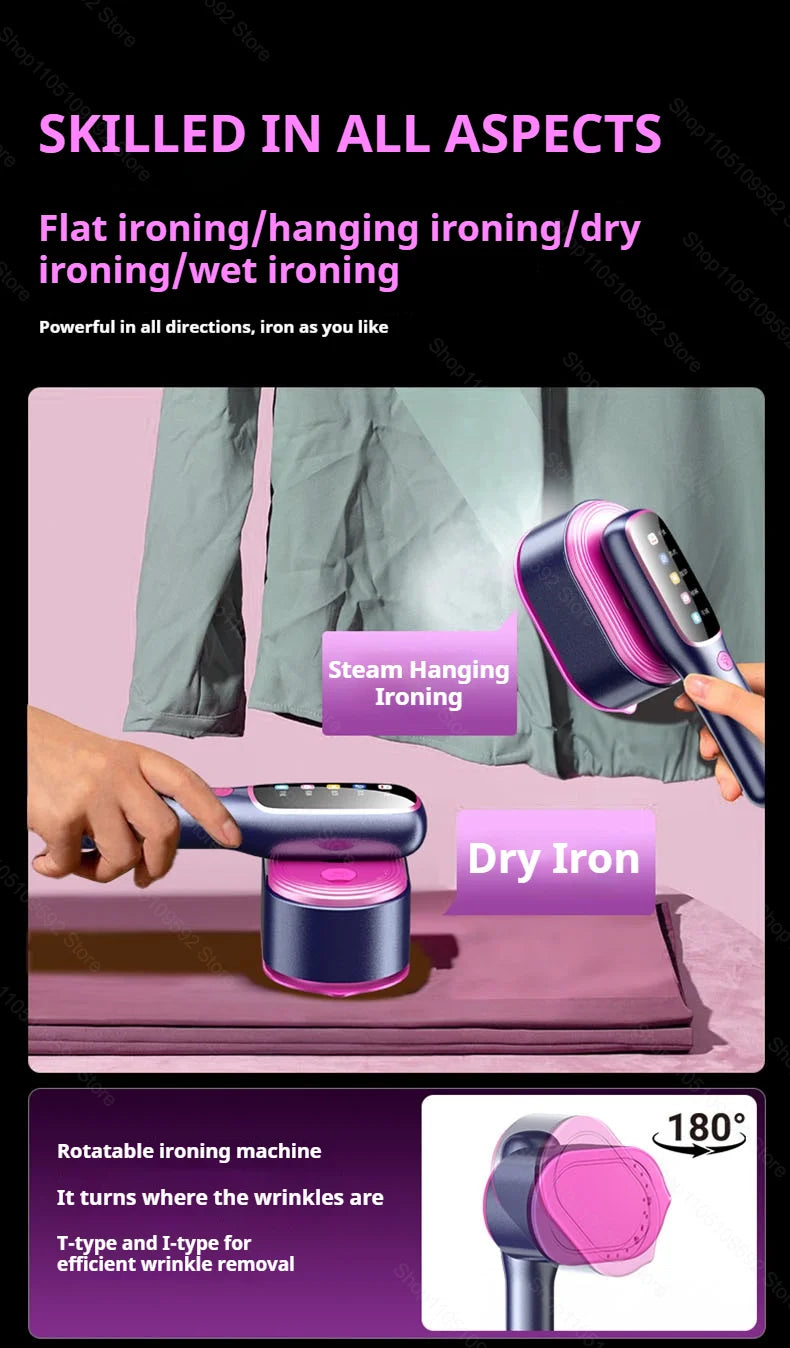 NEW Handheld Steam Iron Garment Steamer Portable Mini for Clothes Fast Heating Travel Garment Fabric Press Machine with Home