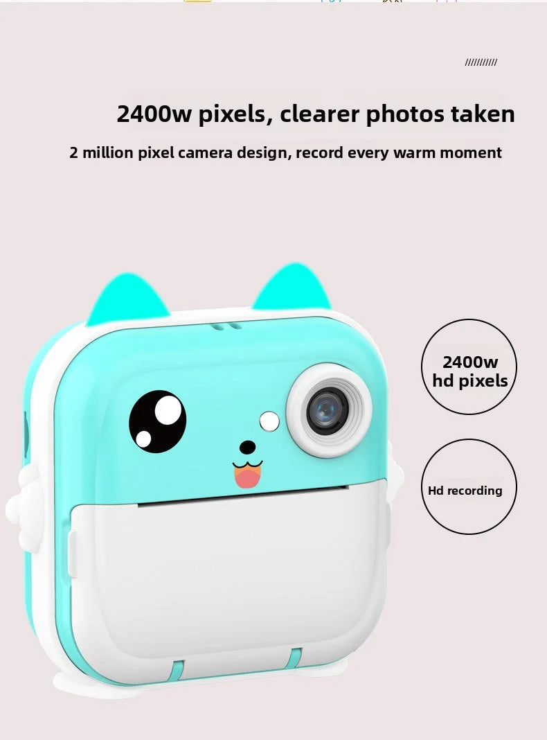 Children Camera Instant Print Mini Digital Video Camera for Kids   HD Screen APP Connect children's digital camera toys as gifts
