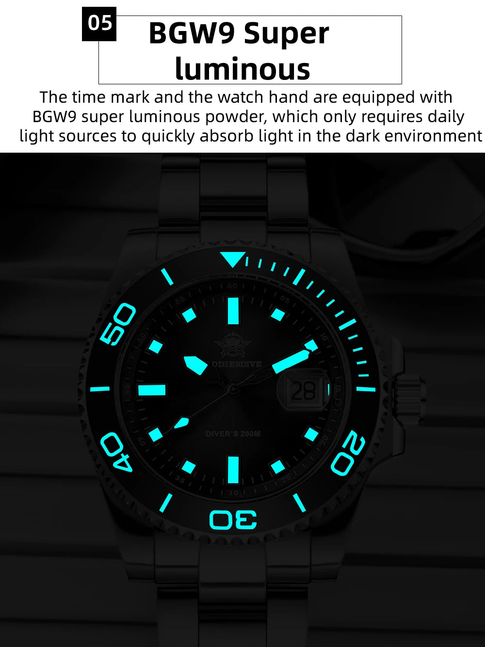 ADDIESDIVE 41mm Man Luxury Watch Japan 2115 Quartz Movement Watch Luminous 200m Waterproof 316L Stainless Steel Dive Watches