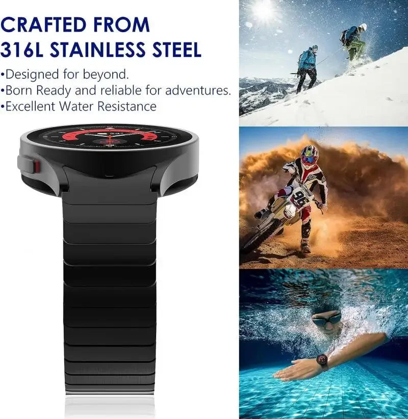 Titanium Color Strap for Samsung Galaxy Watch 7 6 5 4 40mm 44mm 6Classic 43/47mm 5Pro 45mm Luxury Stainless Steel Bracelet Band