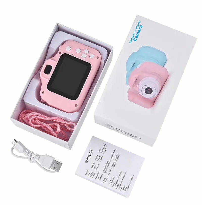Children's Camera 1080P HD Screen Camera Video Toy 8 Million Pixel Kids Cartoon Cute Camera Outdoor Photography Toy