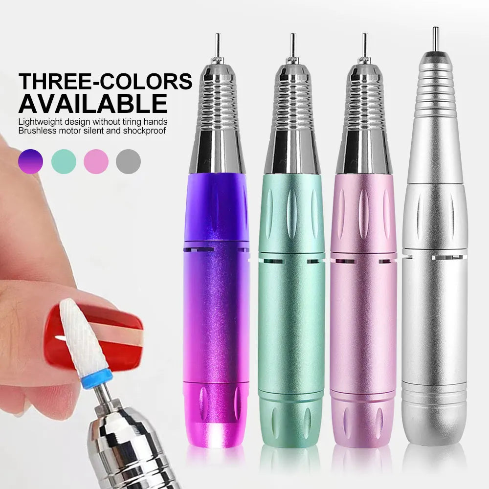 Electric DC Nail Drill Pen Handle File Polish Grind Machine Handpiece Manicure Pedicure Tool Nail Professional Drill Accessories