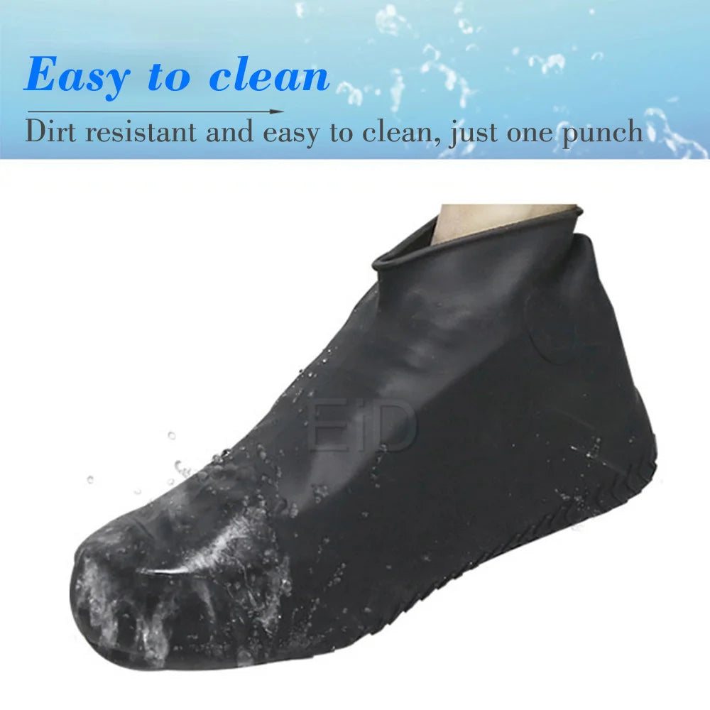 Boots Waterproof Shoe Cover Silicone Material Unisex Shoes Protectors Rain Boots for Indoor Outdoor Rainy Day Reusable man women