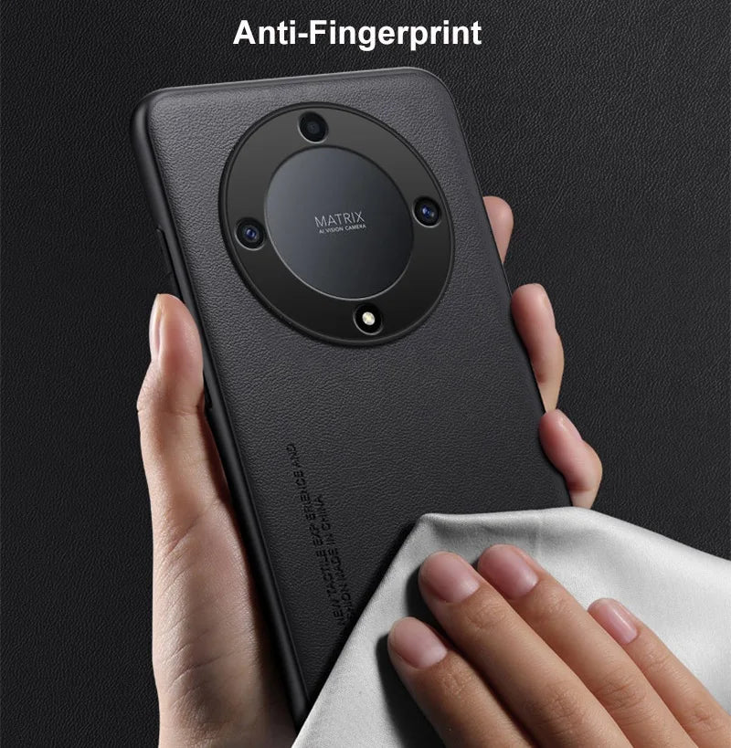 Luxury PU Leather Case For Honor X9A X9B Magic 5 6 Lite 5G Back Cover Silicone Protection Phone Case For Honor Magic 5 6 Pro