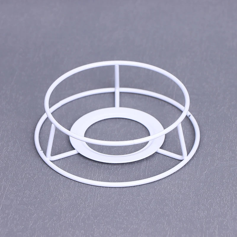 Lamp Lampshade Shade Wire Frame DIY Guard Ring Light Cage Holder Bulbpendant Drum Table Metal Vintage Cover Round Ceiling Iron