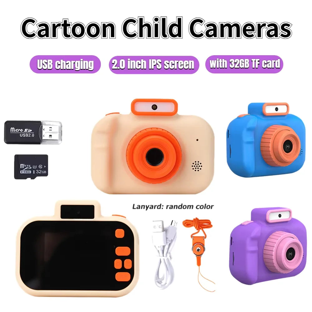 Children Camera 4000W Pixels 1080P HD Screen Dual Cameras Kids Electric Toys For Baby Camara Foto Infantil Children's Gifts