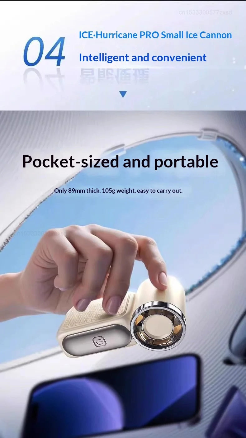 Portable Fan Convenient Creative Mini Fan Pocket Hand-held Fans Lightweight Suitable for Travel Camping Outdoors Display Screen