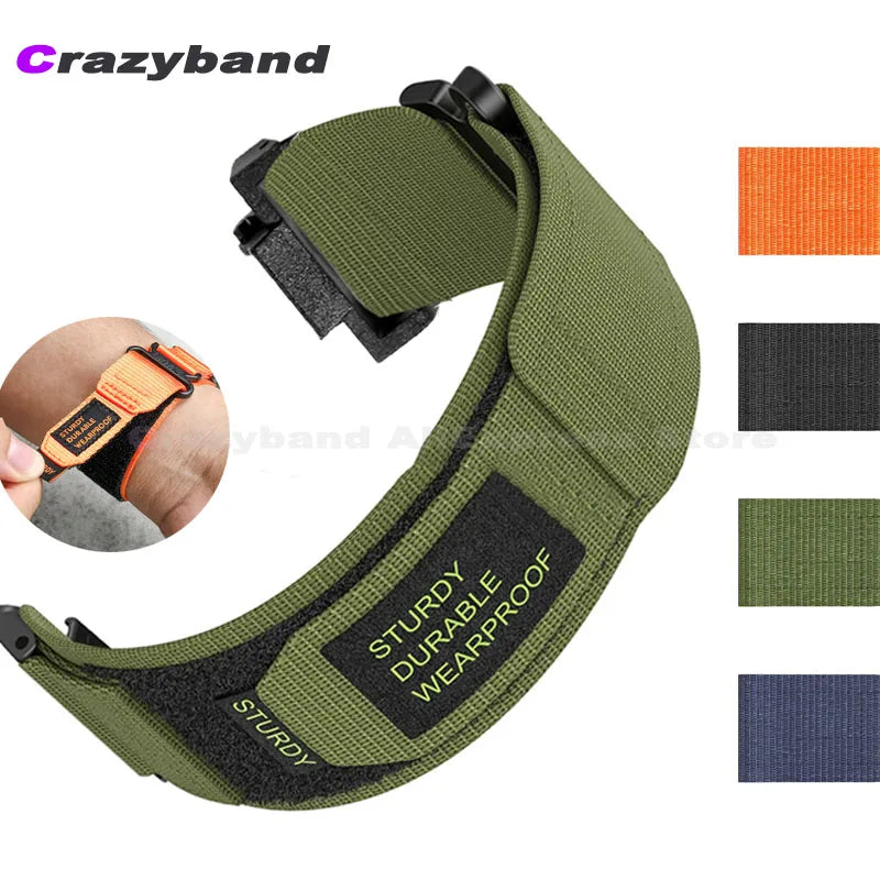 22mm Nylon Strap for Casio MDV-106 MDV-107 Watch Accessories Sport Watch Band Wrist for Men Women Bracelet High Quality Straps