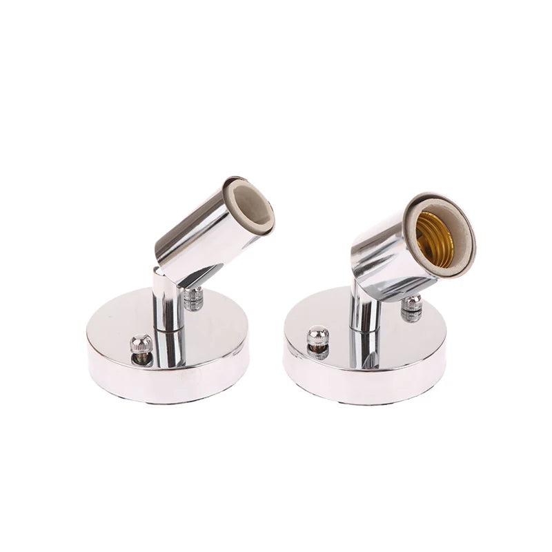 1Set Vintage E27/E14 Wall Lamp 180 Degree Rotation Socket Holder Adapter Iron Celling Light Sconces Adjustable Metal Lamp Base