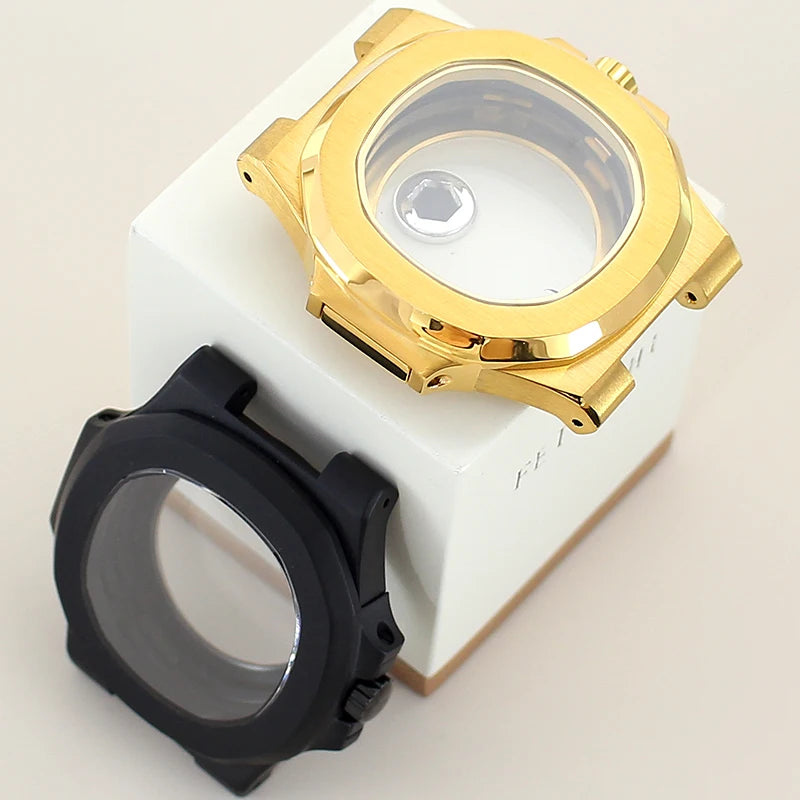 40mm NH35 Watch Cases Sapphire Crystal For Mod Nautilus Seiko NH34 NH35 NH36 NH38 4R36 Movement 29.8mm Dial Solid Steel Bracelet