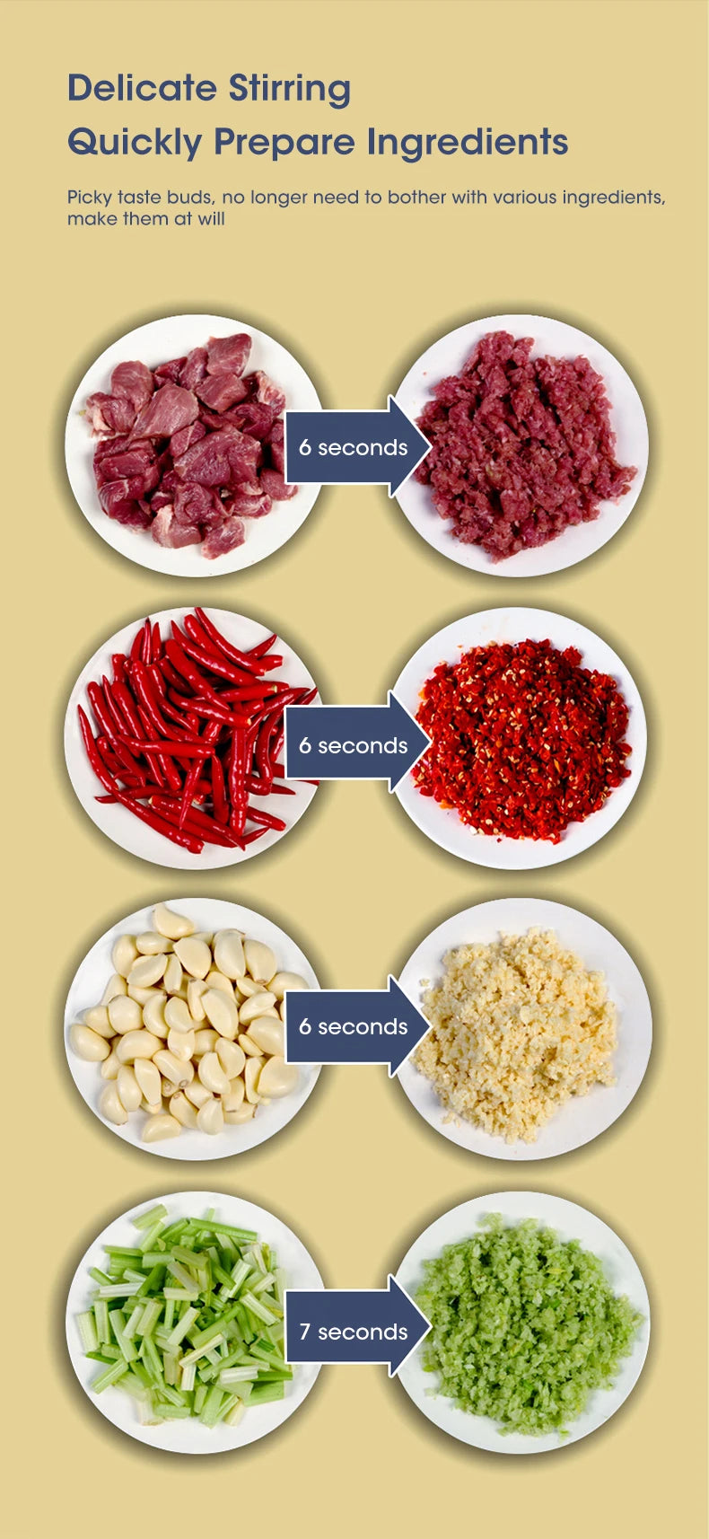 High-capacity electric food grinder for professional household cooking.