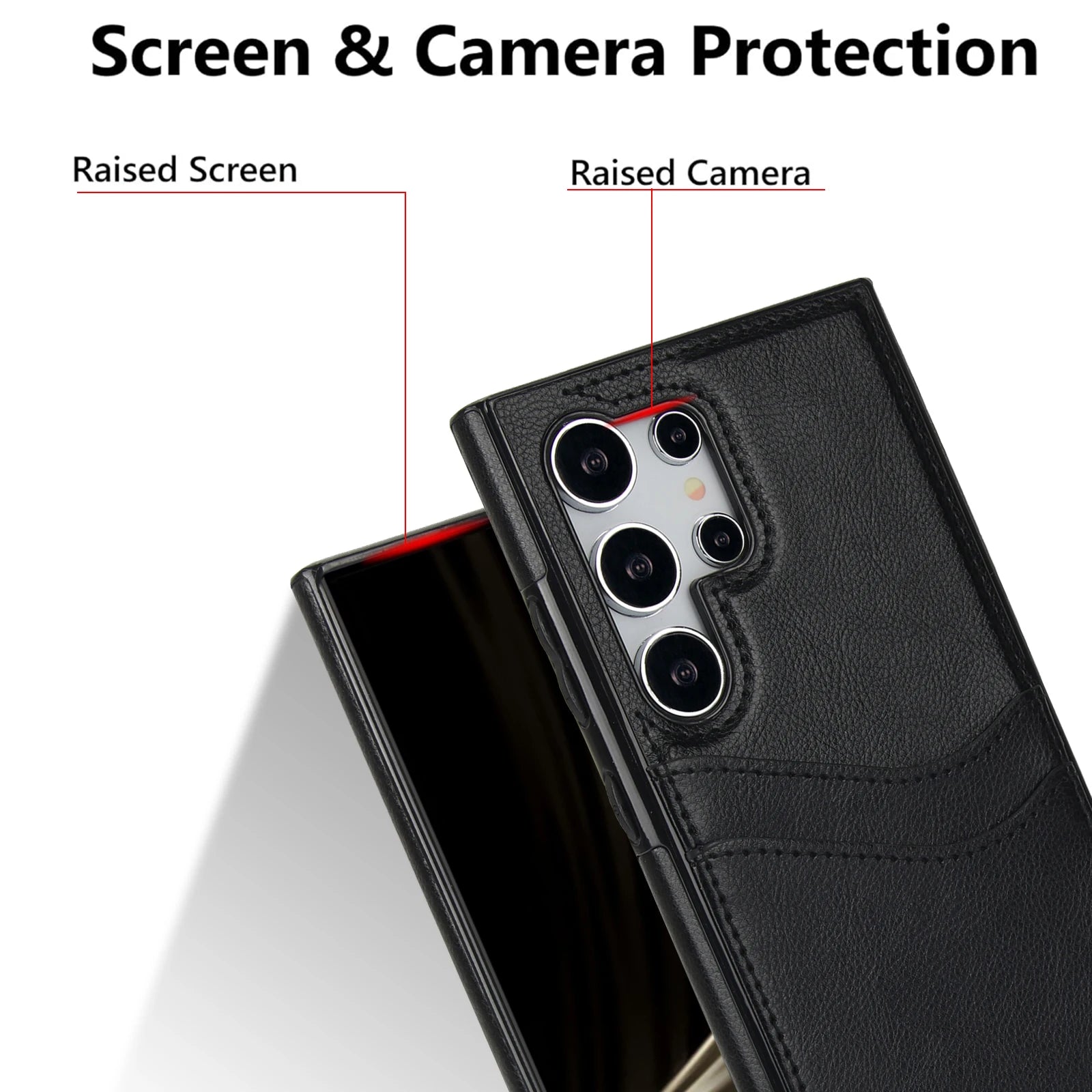Wallet with Card Holder Phone Case for Samsung Galaxy S23 FE S24 S25 Ultra Plus A56 A54 A15 A55 A26 A36 Leather Protective Cover