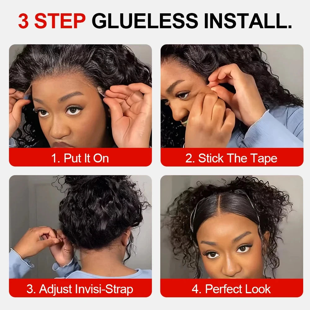 SoGreat 360 Hd Full Lace Wig Human Hair Glueless Wig Pre Cut Lace 200 Density Deep Curly 360 Lace Front Wig Preplucked For Women