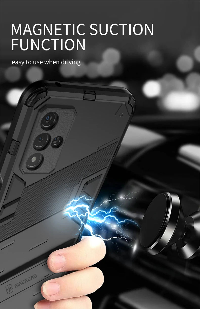 For Xiaomi Redmi Note 12 Pro 5G Case Magnetic Bracket Stand Holder Armor Phone Cases For Redmi Note12 Pro + Plus Back Cover