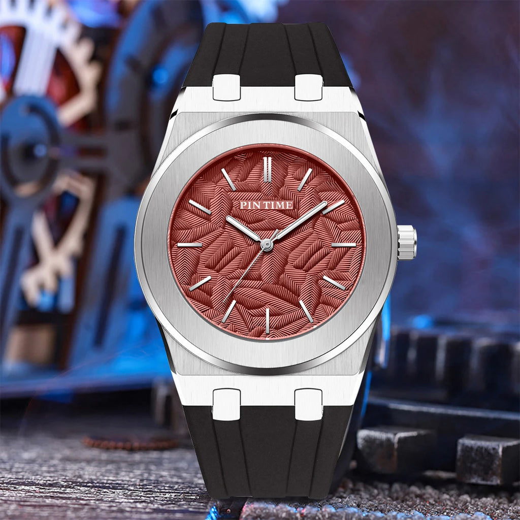 Classic versatile casual waterproof quartz men's silicone tape watch