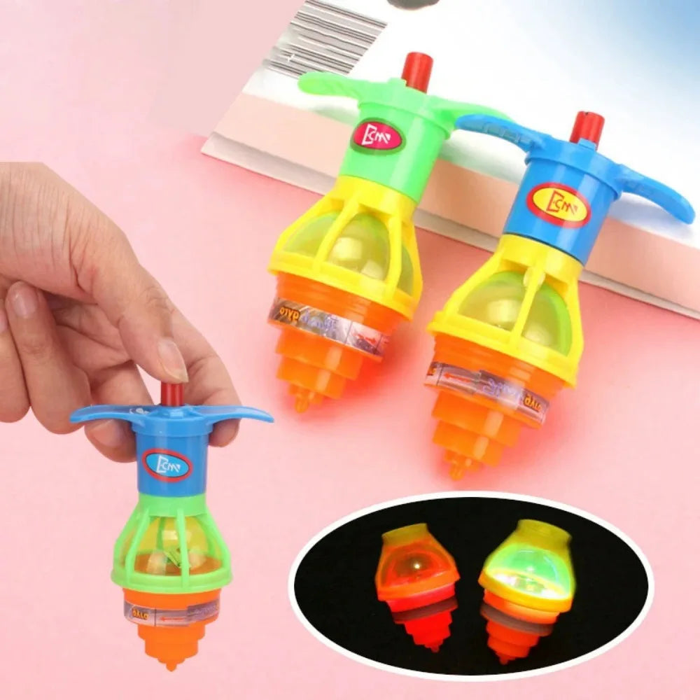 10-20PC Glow Rotating Gyro Kid Toys Birthday Party Favor Gifts Kindergarten Guest Giveaways Christmas Gift Kids Gift Bag Fillers