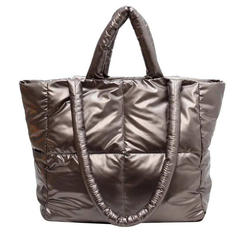 Yogodlns Large Capacity Underarm Bag Fashion Quilted Women Shoulder Bag Designer Space Padded Cotton Handbag Luxury Shopper Tote