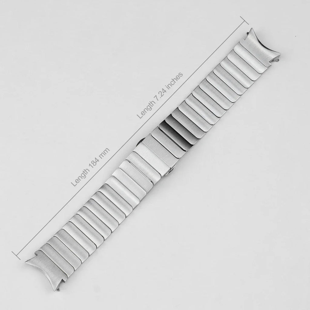 Titanium Color Strap for Samsung Galaxy Watch 7 6 5 4 40mm 44mm 6Classic 43/47mm 5Pro 45mm Luxury Stainless Steel Bracelet Band