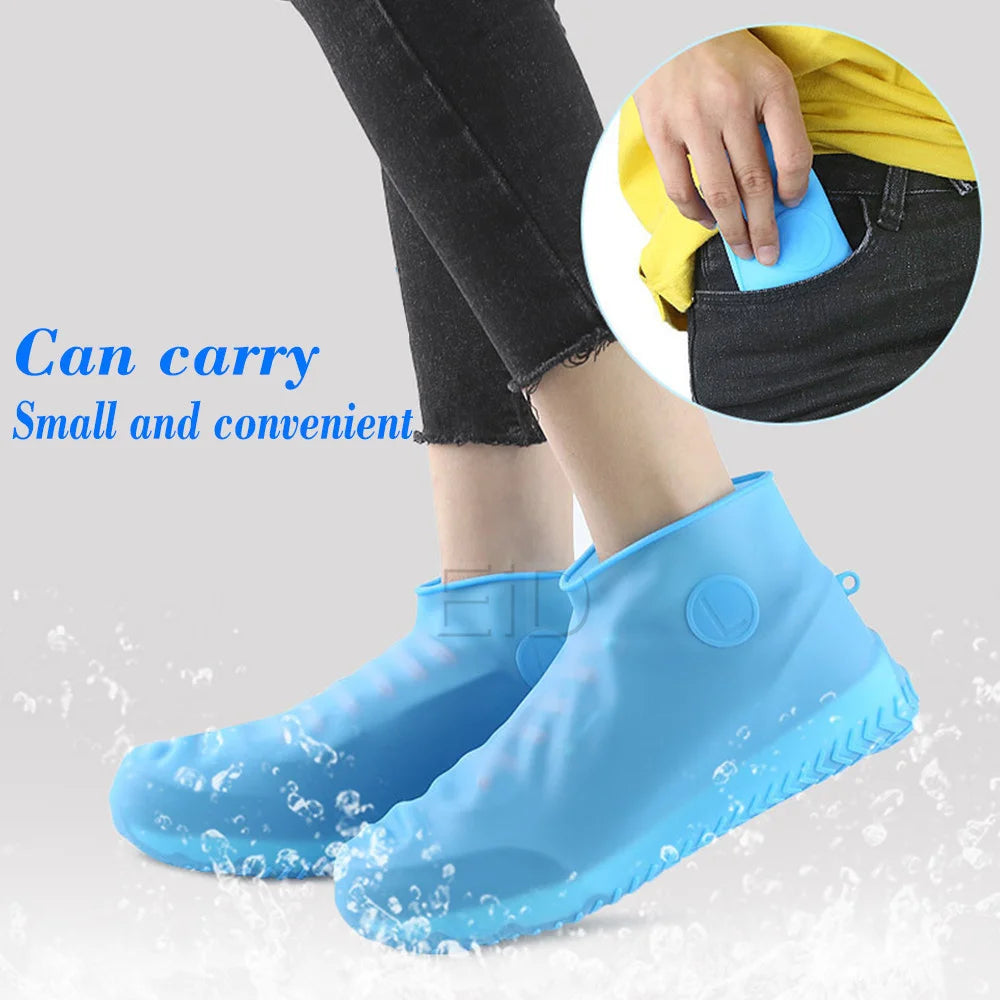 Boots Waterproof Shoe Cover Silicone Material Unisex Shoes Protectors Rain Boots for Indoor Outdoor Rainy Day Reusable man women