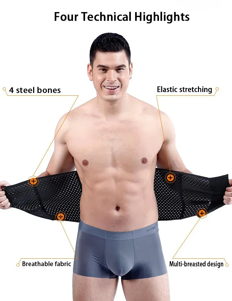 Men Slimming Body Shaper Waist Trainer Trimmer Belt Corset For Abdomen Belly Shapers Tummy Control Fitness Compression Shapewear