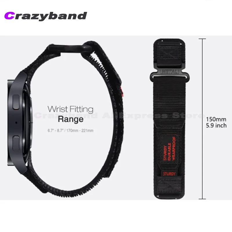 22mm Nylon Strap for Casio MDV-106 MDV-107 Watch Accessories Sport Watch Band Wrist for Men Women Bracelet High Quality Straps