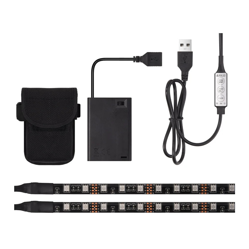 Waterproof Scooter LED Strip Skateboard Bike Flexible Diode Tape Electric Scooter Safety Night Riding Light Lamp Christmas Gift