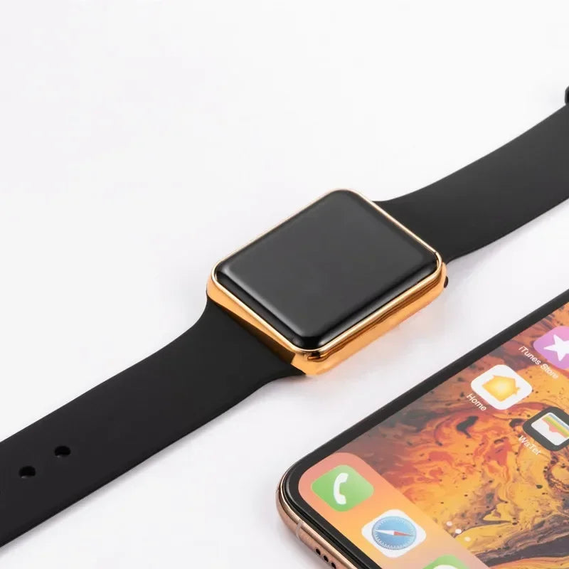 Fashion Digital Watches For Women Men Simple Square Sports LED Wristwatches Silicone Strap Casual Electronic Clock Reloj Hombre